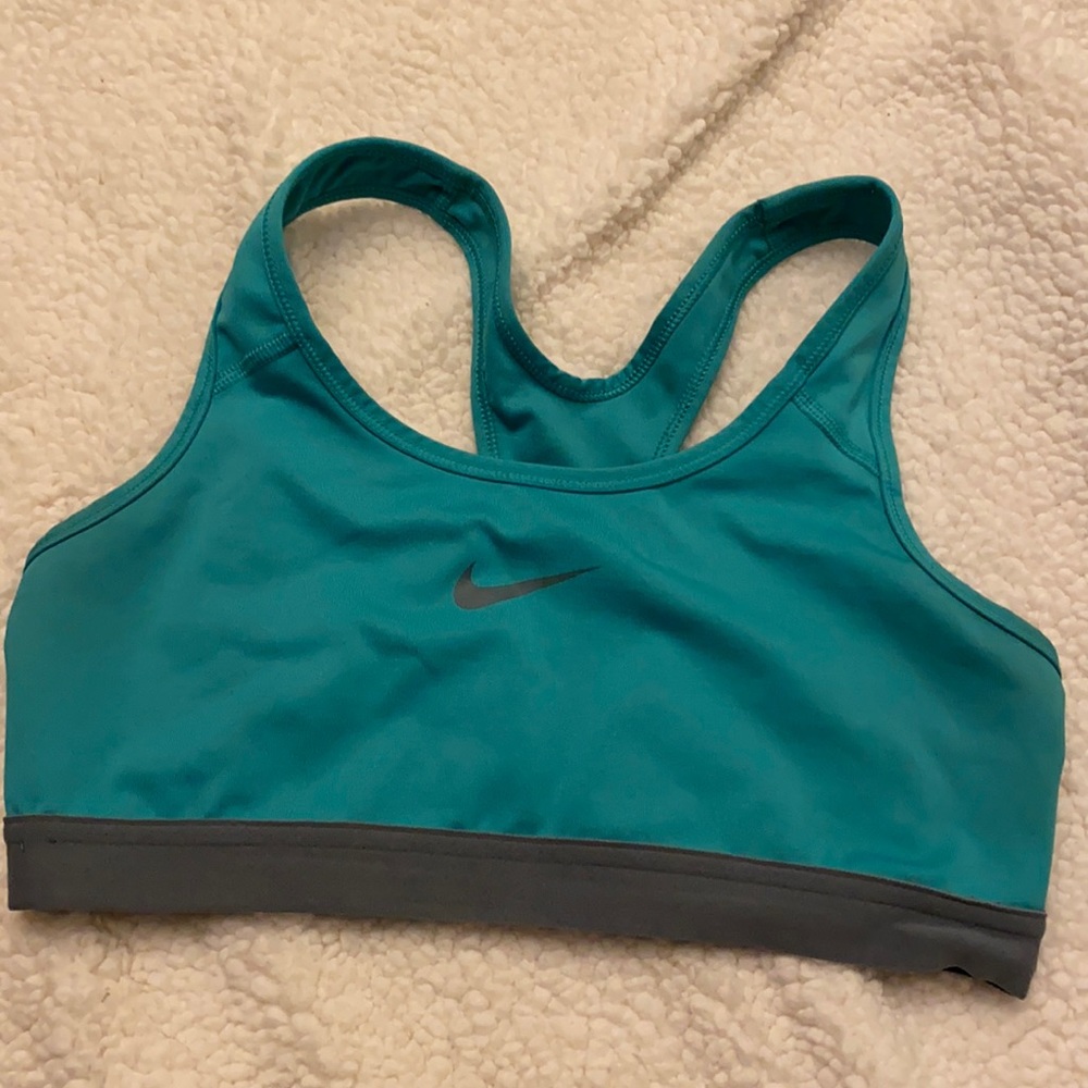 Nike dry fit teal color sports bra